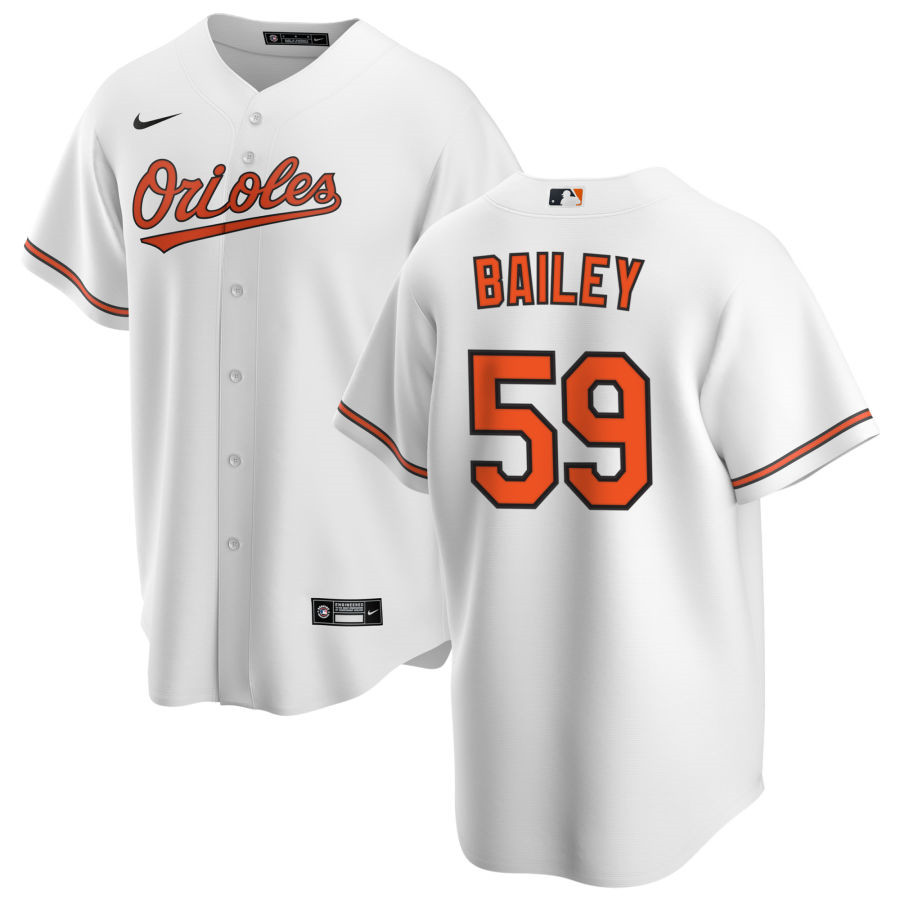 Nike Men #59 Brandon Bailey Baltimore Orioles Baseball Jerseys Sale-White